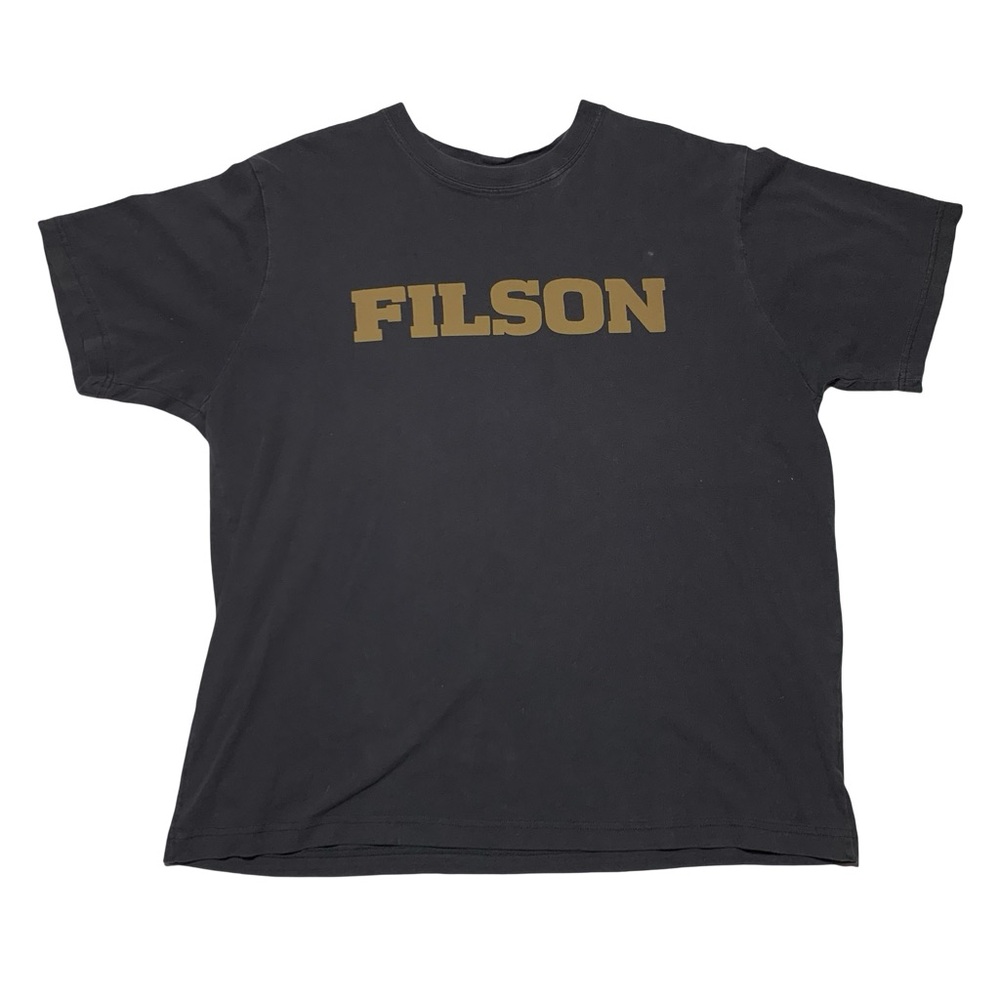 Filson Black Short-Sleeve Tee with Gold Logo